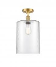  516-1C-SG-G112-L - Cobbleskill - 1 Light - 9 inch - Satin Gold - Semi-Flush Mount