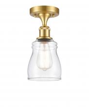 Innovations Lighting 516-1C-SG-G392-LED - Ellery - 1 Light - 5 inch - Satin Gold - Semi-Flush Mount