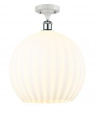 Innovations Lighting 516-1C-WPC-G1217-14WV - White Venetian - 1 Light - 14 inch - White Polished Chrome - Semi-Flush Mount