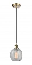 Innovations Lighting 516-1P-AB-G105-LED - Belfast - 1 Light - 6 inch - Antique Brass - Cord hung - Mini Pendant