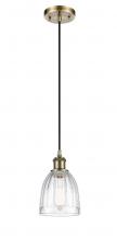 Innovations Lighting 516-1P-AB-G442-LED - Brookfield - 1 Light - 6 inch - Antique Brass - Cord hung - Mini Pendant