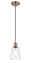 Innovations Lighting 516-1P-AC-G392-LED - Ellery - 1 Light - 5 inch - Antique Copper - Cord hung - Mini Pendant