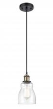  516-1P-BAB-G394 - Ellery - 1 Light - 5 inch - Black Antique Brass - Cord hung - Mini Pendant