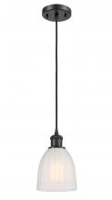  516-1P-BK-G441 - Brookfield - 1 Light - 6 inch - Matte Black - Cord hung - Mini Pendant