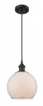 Innovations Lighting 516-1P-OB-G121-8CSN-LED - Farmhouse Chicken Wire - 1 Light - 8 inch - Oil Rubbed Bronze - Cord hung - Mini Pendant