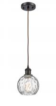 Innovations Lighting 516-1P-OB-G1215-6-LED - Athens Water Glass - 1 Light - 6 inch - Oil Rubbed Bronze - Cord hung - Mini Pendant