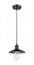  516-1P-OB-M17-OB - Scallop - 1 Light - 8 inch - Oil Rubbed Bronze - Cord Hung - Mini Pendant