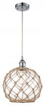 Innovations Lighting 516-1P-PC-G122-10RB - Farmhouse Rope - 1 Light - 10 inch - Polished Chrome - Cord hung - Mini Pendant