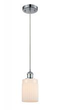  516-1P-PC-G341 - Hadley - 1 Light - 5 inch - Polished Chrome - Cord hung - Mini Pendant