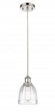  516-1P-PN-G442 - Brookfield - 1 Light - 6 inch - Polished Nickel - Cord hung - Mini Pendant