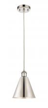  516-1P-PN-MBC-8-PN - Berkshire - 1 Light - 8 inch - Polished Nickel - Cord hung - Mini Pendant