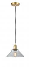  516-1P-SG-G132 - Orwell - 1 Light - 8 inch - Satin Gold - Cord hung - Mini Pendant