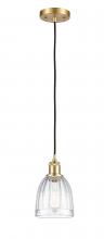  516-1P-SG-G442 - Brookfield - 1 Light - 6 inch - Satin Gold - Cord hung - Mini Pendant