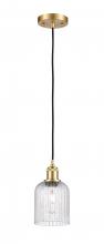  516-1P-SG-G559-5SDY - Bridal Veil - 1 Light - 5 inch - Satin Gold - Cord hung - Mini Pendant