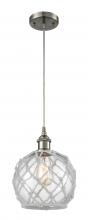 Innovations Lighting 516-1P-SN-G122-8RW-LED - Farmhouse Rope - 1 Light - 8 inch - Brushed Satin Nickel - Cord hung - Mini Pendant