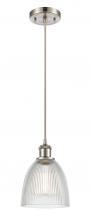  516-1P-SN-G382 - Castile - 1 Light - 6 inch - Brushed Satin Nickel - Cord hung - Mini Pendant