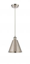  516-1P-SN-MBC-8-SN - Berkshire - 1 Light - 8 inch - Brushed Satin Nickel - Cord hung - Mini Pendant