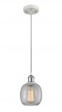  516-1P-WPC-G105 - Belfast - 1 Light - 6 inch - White Polished Chrome - Cord hung - Mini Pendant