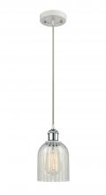  516-1P-WPC-G2511 - Caledonia - 1 Light - 5 inch - White Polished Chrome - Cord hung - Mini Pendant