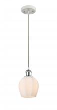  516-1P-WPC-G461-6 - Norfolk - 1 Light - 6 inch - White Polished Chrome - Cord hung - Mini Pendant