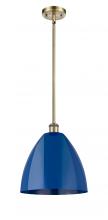 Innovations Lighting 516-1S-AB-MBD-12-BL - Plymouth - 1 Light - 12 inch - Antique Brass - Pendant