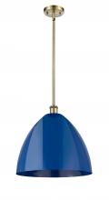 Innovations Lighting 516-1S-AB-MBD-16-BL - Plymouth - 1 Light - 16 inch - Antique Brass - Pendant