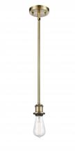 Innovations Lighting 516-1S-AB - Bare Bulb - 1 Light - 5 inch - Antique Brass - Mini Pendant