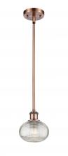 Innovations Lighting 516-1S-AC-G555-6CL - Ithaca - 1 Light - 6 inch - Antique Copper - Mini Pendant