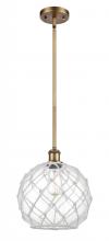 Innovations Lighting 516-1S-BB-G122-10RW-LED - Farmhouse Rope - 1 Light - 10 inch - Brushed Brass - Mini Pendant