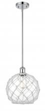 Innovations Lighting 516-1S-PC-G122-10RW - Farmhouse Rope - 1 Light - 10 inch - Polished Chrome - Mini Pendant