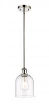  516-1S-PN-G558-6CL - Bella - 1 Light - 6 inch - Polished Nickel - Mini Pendant