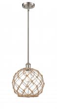 Innovations Lighting 516-1S-SN-G122-10RB - Farmhouse Rope - 1 Light - 10 inch - Brushed Satin Nickel - Mini Pendant