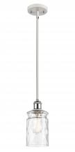  516-1S-WPC-G352 - Candor - 1 Light - 5 inch - White Polished Chrome - Mini Pendant