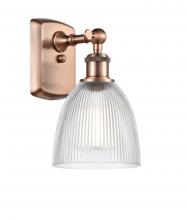 Innovations Lighting 516-1W-AC-G382-LED - Castile - 1 Light - 6 inch - Antique Copper - Sconce