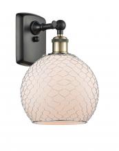 Innovations Lighting 516-1W-BAB-G121-8CSN-LED - Farmhouse Chicken Wire - 1 Light - 8 inch - Black Antique Brass - Sconce