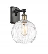  516-1W-BAB-G1215-8 - Athens Water Glass - 1 Light - 8 inch - Black Antique Brass - Sconce