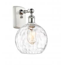 Innovations Lighting 516-1W-WPC-G1215-8-LED - Athens Water Glass - 1 Light - 8 inch - White Polished Chrome - Sconce