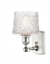  516-1W-WPC-G402 - Niagara - 1 Light - 7 inch - White Polished Chrome - Sconce