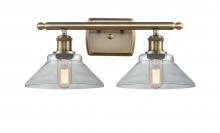 Innovations Lighting 516-2W-AB-G132-LED - Orwell - 2 Light - 18 inch - Antique Brass - Bath Vanity Light