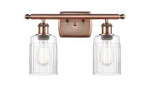 Innovations Lighting 516-2W-AC-G342-LED - Hadley - 2 Light - 15 inch - Antique Copper - Bath Vanity Light