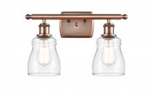 Innovations Lighting 516-2W-AC-G392-LED - Ellery - 2 Light - 15 inch - Antique Copper - Bath Vanity Light