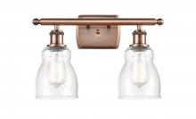 Innovations Lighting 516-2W-AC-G394-LED - Ellery - 2 Light - 15 inch - Antique Copper - Bath Vanity Light