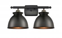  516-2W-BAB-M14-BK-LED - Adirondack - 2 Light - 18 inch - Black Antique Brass - Bath Vanity Light