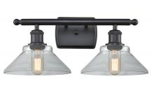 Innovations Lighting 516-2W-BK-G132-LED - Orwell - 2 Light - 18 inch - Matte Black - Bath Vanity Light