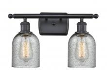  516-2W-BK-G257 - Caledonia - 2 Light - 15 inch - Matte Black - Bath Vanity Light