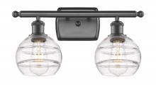  516-2W-OB-G556-6CL - Rochester - 2 Light - 16 inch - Oil Rubbed Bronze - Bath Vanity Light