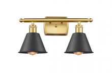 Innovations Lighting 516-2W-SG-M8-BK-LED - Smithfield - 2 Light - 17 inch - Satin Gold - Bath Vanity Light