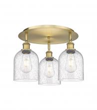  516-3C-BB-G558-6SDY - Bella - 3 Light - 17 inch - Brushed Brass - Flush Mount