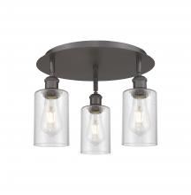  516-3C-OB-G804 - Clymer - 3 Light - 16 inch - Oil Rubbed Bronze - Flush Mount