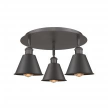 Innovations Lighting 516-3C-OB-M8-OB - Ballston - 3 Light - 18 inch - Oil Rubbed Bronze - Flush Mount